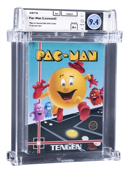 1988 NES Nintendo/Tengen (USA) "Pac-Man" (Licensed) Sealed Video Game - WATA 9.4/A+